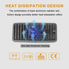 20W Rectangle Cab LED Headlight Farm Work Lights Tractor For John Deere 4040 7200 8100 7000-8000