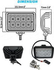 6'' 40W Agricultural Flood LED Work Light Tractor Light 92269C1 For Case New Holland, John Deere Case IH Tractor