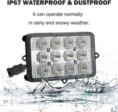 4x6 inch 60W Agricultural Flush Mount LED Headlight For John Deere Combines, Cotton Pickers, Harvesters and Windrowers