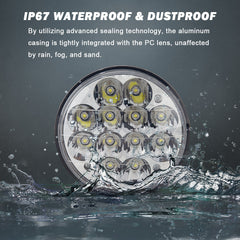 Par46 LED Landing Light 5.75" Round Bulb Sealed Beam Spot Lights for Aircraft ATV UTV Truck Off-road 3600lumen Replacement for GE 4522, GE 4570, GE 4580, GE 4581 14V/ 28V