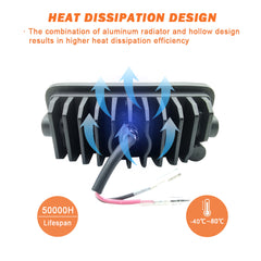 2PCS 40W Work Light 12V LED Headlight Compatible With Kubota SVL Series Skid Steer OEM NO. V0511-53510