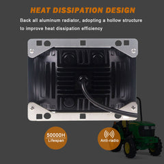 6x4 60W LED Headlights 12V Replace Part NO. AL75338, AL152328, AL152329, AL152331, RE256444 Compatible with JD Tractors 5076EF,5076EL,5090EH+++