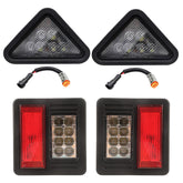 Complete LED Light Kit For Bobcat Skid Steer, Frong LED Headlight, Rear Reverse LED Tail Lights